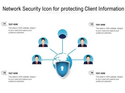 Network security icon for protecting client information
