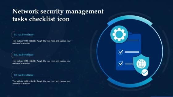 Network Security Management Tasks Checklist Icon