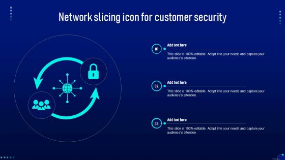 Network Slicing Icon For Customer Security