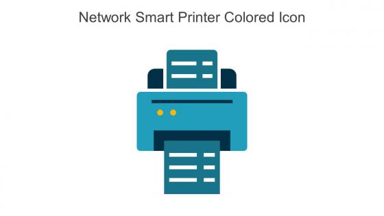 Network Smart Printer Colored Icon In Powerpoint Pptx Png And Editable Eps Format