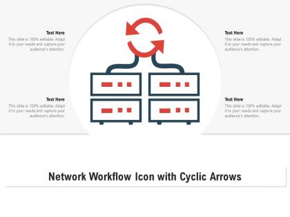 Network workflow icon with cyclic arrows