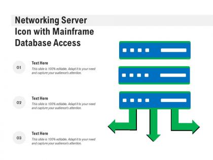 Networking server icon with mainframe database access