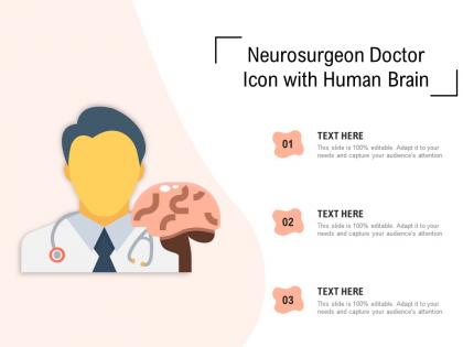 Neurosurgeon doctor icon with human brain