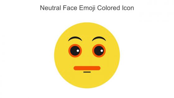Neutral Face Emoji Colored Icon In Powerpoint Pptx Png And Editable Eps Format