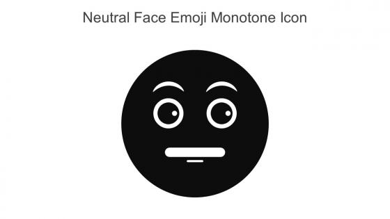Neutral Face Emoji Monotone Icon In Powerpoint Pptx Png And Editable Eps Format