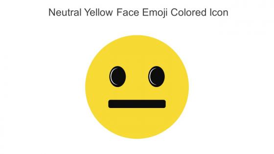 Neutral Yellow Face Emoji Colored Icon In Powerpoint Pptx Png And Editable Eps Format