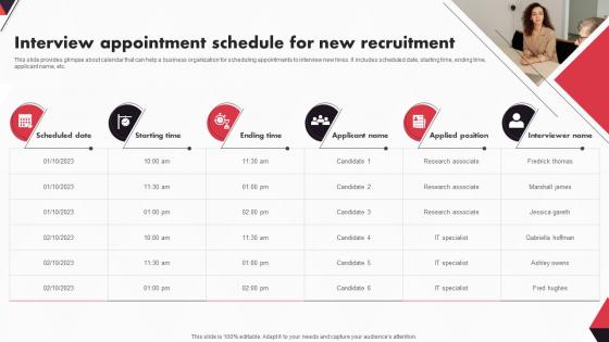 New And Advanced HR Recruitment Interview Appointment Schedule For New
