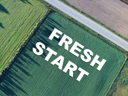 New beginning fresh start opening agriculture farm greenery