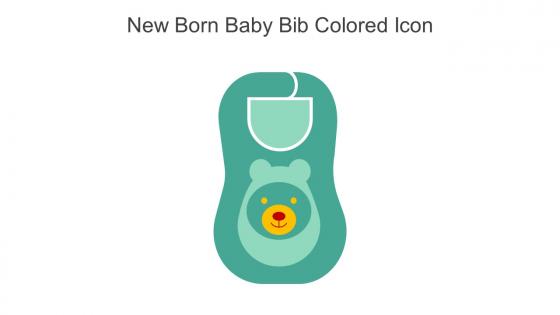 New Born Baby Bib Colored Icon In Powerpoint Pptx Png And Editable Eps Format