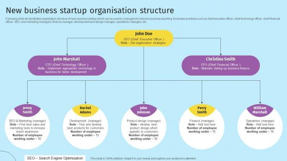 New Business Startup Organisation Structure
