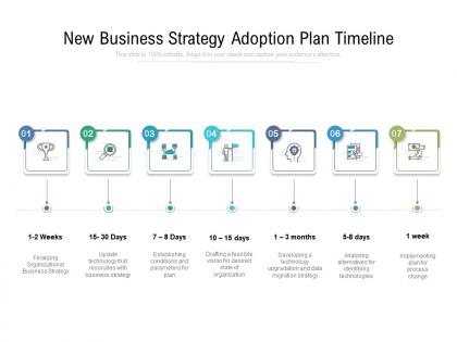 New business strategy adoption plan timeline