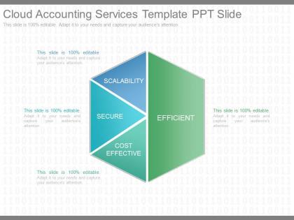 New cloud accounting services template ppt slide