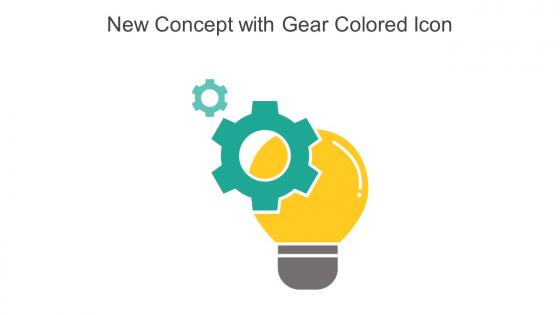 New Concept With Gear Colored Icon In Powerpoint Pptx Png And Editable Eps Format