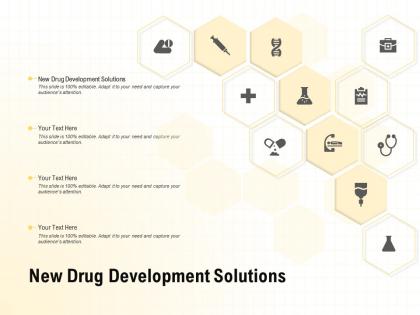 New drug development solutions ppt powerpoint presentation summary slide download