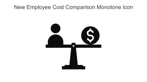New Employee Cost Comparison Monotone Icon In Powerpoint Pptx Png And Editable Eps Format