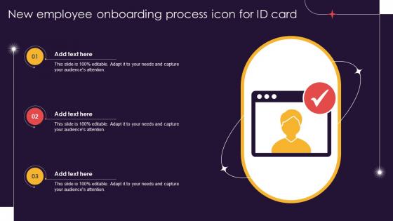 New Employee Onboarding Process Icon For ID Card