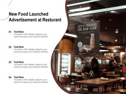 New food launched advertisement at resturant