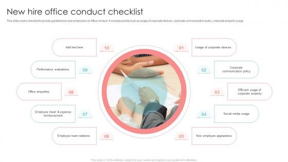 New Hire Office Conduct Checklist