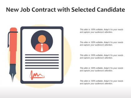 New job contract with selected candidate