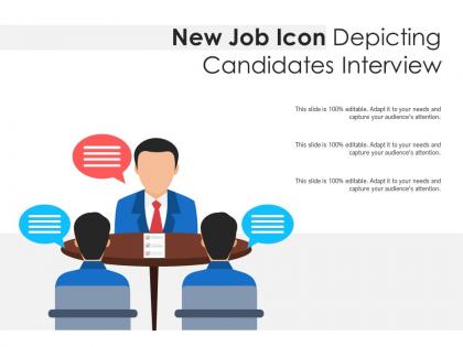 New job icon depicting candidates interview