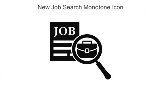 New Job Search Monotone Icon In Powerpoint Pptx Png And Editable Eps Format