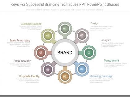 New keys for successful branding techniques ppt powerpoint shapes