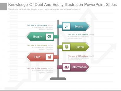 New knowledge of debt and equity illustration powerpoint slides