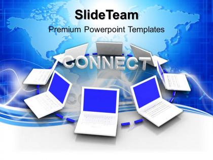 New laptop image powerpoint templates and themes business logic presentation