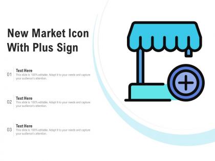 New market icon with plus sign