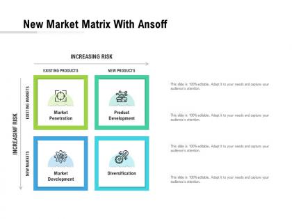 New market matrix with ansoff