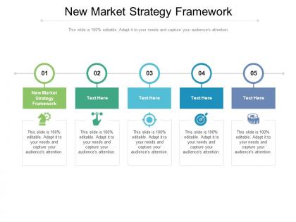 New market strategy framework ppt powerpoint presentation model elements cpb