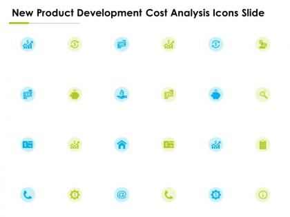 New product development cost analysis icons slide ppt powerpoint slides