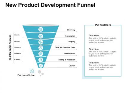 New product development funnel business case ppt presentation pictures microsoft