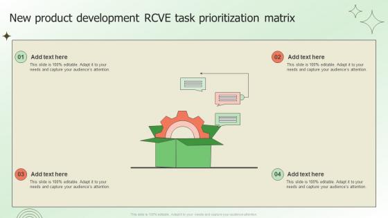 New Product Development RCVE Task Prioritization Matrix