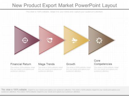 New product export market powerpoint layout