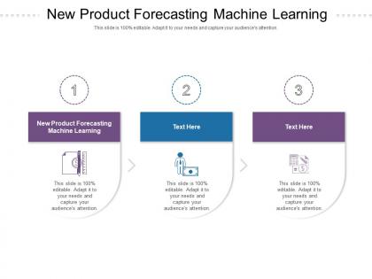 New product forecasting machine learning ppt powerpoint presentation layouts clipart cpb