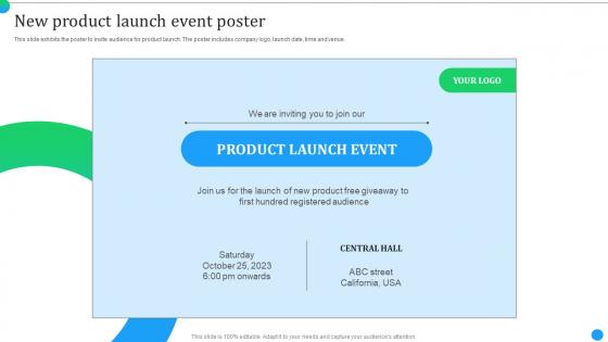 New Product Launch Event Poster Product Launch Event Activities