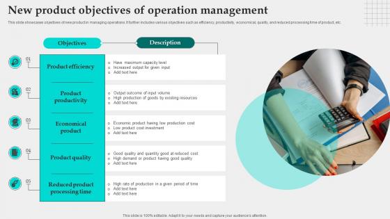 New Product Objectives Of Operation Management