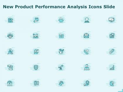 New product performance analysis icons slide ppt powerpoint presentation slides design