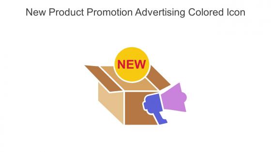 New Product Promotion Advertising Colored Icon In Powerpoint Pptx Png And Editable Eps Format