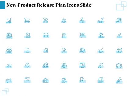 New product release plan icons slide ppt powerpoint presentation gallery