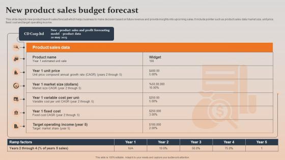 New Product Sales Budget Forecast