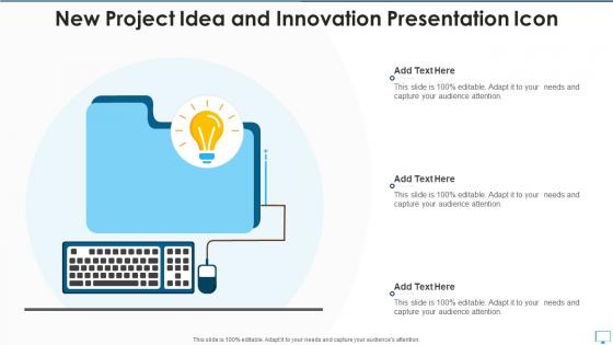 New project idea and innovation presentation icon
