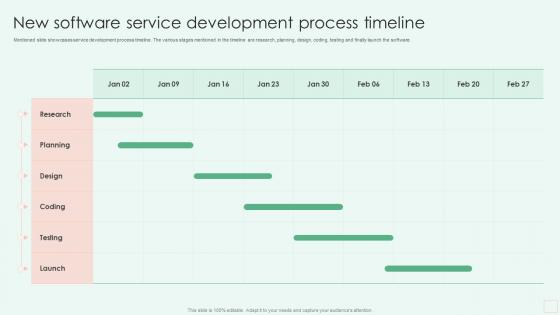 New Software Service Development Process Timeline