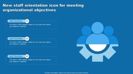 New Staff Orientation Icon For Meeting Organizational Objectives