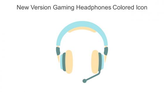 New Version Gaming Headphones Colored Icon In Powerpoint Pptx Png And Editable Eps Format
