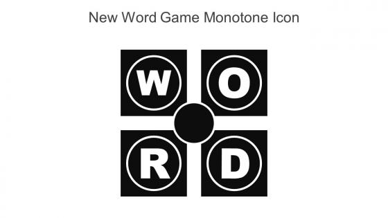 New Word Game Monotone Icon In Powerpoint Pptx Png And Editable Eps Format