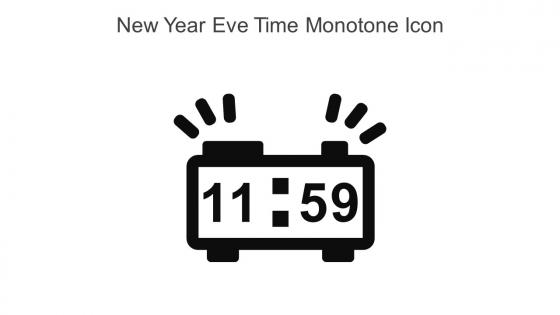 New Year Eve Time Monotone Icon In Powerpoint Pptx Png And Editable Eps Format