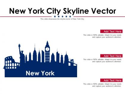 New york city skyline vector powerpoint presentation ppt template