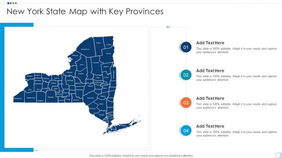 New York State Map with Key Provinces